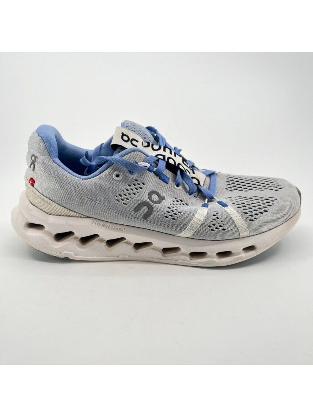 On Cloudsurfer Womens Size 8.5 Gray Blue Athletic Running Walking Shoes Sneakers